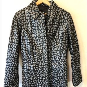 Copper Key Leopard Print Leather Jacket